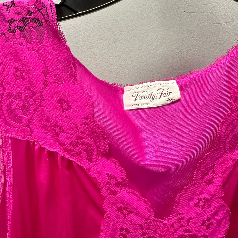 Vanity Fair Vintage Fuchsia Slip Dress